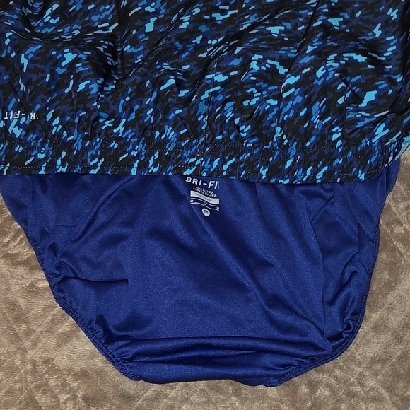 Nike Women's Blue Patterned Lined Running Shorts Size Medium - Picture 5 of 6